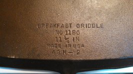 BSR No. 11 Breakfast Griddle Restored & Triple Seasoned 