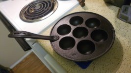 Vintage Cast Iron Danish Cake, or Aebleskiver Gem Pan in 2023